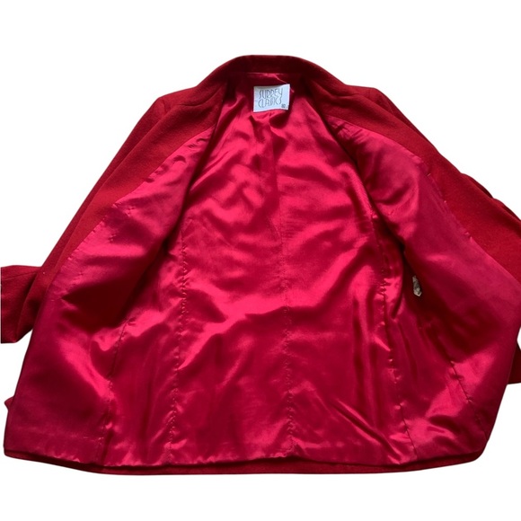 100% wool Vibrant Red Women's Blazer- Size 6 - Picture 6 of 15